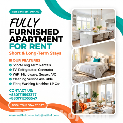 3 Bed Furnished Apartment for Rent Bashundhara Dhaka